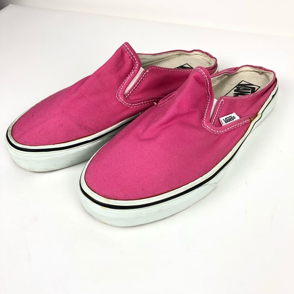 hot pink slip on vans